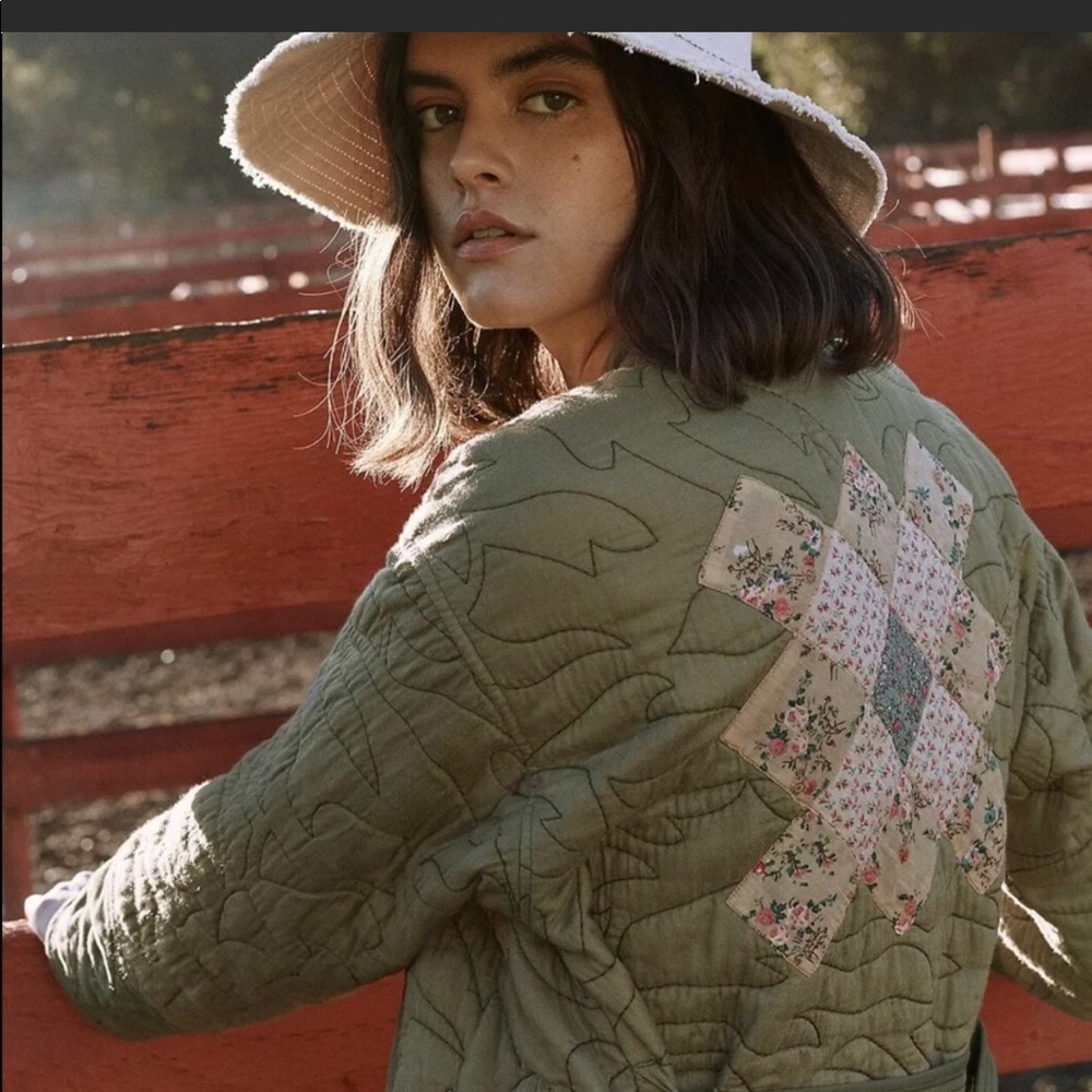 Anthropologie Quilted patchwork Kimono coat jacket - Picture 16 of 16